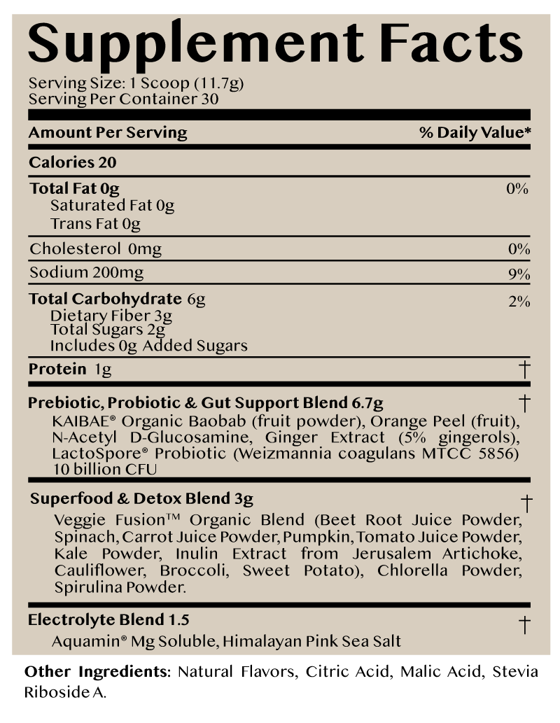 Nutrilinq Nourish Supplement Facts